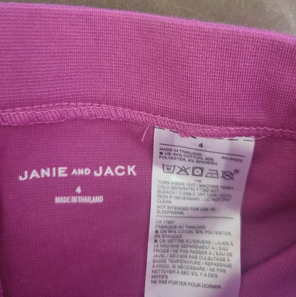Janie and Jack girls purple pants - Picture 3 of 3